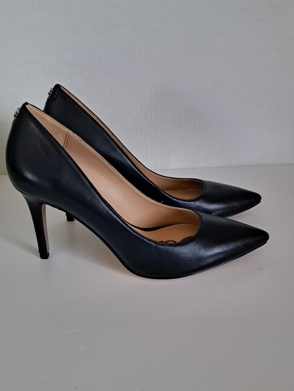 Sam Edelman Black Leather Pointed Toe Stiletto Pumps